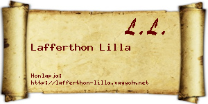 Lafferthon Lilla névjegykártya